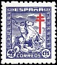 Spain 1944 Pro Tuberculous 40 + 10 CTS Violet Edifil 986